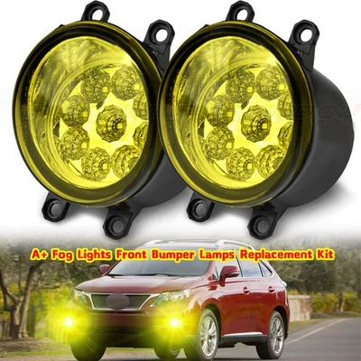 Par de luces antiniebla amarillas de repuesto para parachoques Lexus RX350 2008-2013 Foto 1 de 4