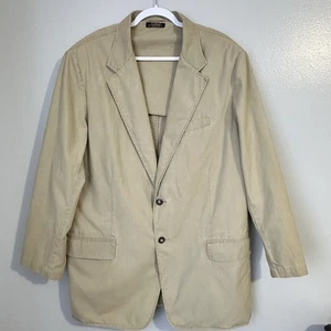 Giacca tuta blazer uomo vintage LL Bean cappotto sportivo 48 alta kaki marrone 2 bottoni - Foto 1 di 11