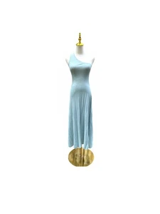 Karina Grimaldi Dress Amelie Midi Dress Knit One-Shoulder Light Blue Dress - Bild 1 von 8