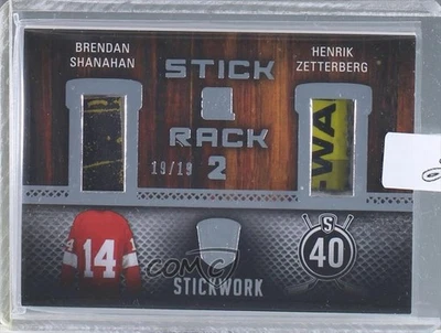 2015 Leaf ITG Stickwork Silver /19 Brendan Shanahan Henrik Zetterberg HOF - Image 1 of 2