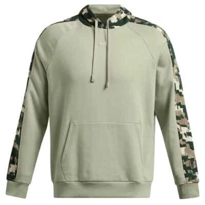 Under Armour Rival Fleece Camo Blocked Hoodie Grove XL 1388087-504005 - Picture 1 of 2