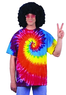 Men's Tie-Dye Hippie T-Shirt Halloween Costume - Adult One Size #3038 - Image 1 of 4