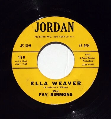 FAY SIMMMONS R&B 45rpm Secret Love b/w Ella Weaver HEAR - Image 1 of 2