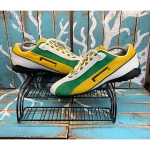 Zapatos de conducción Pirelli Corsa PZERO F1 verde/ylw/wh gamuza para hombre talla 11,5 RARO - Imagen 1 de 11