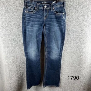 Silver Jeans Size 29 Medium Wash Mid-rise Aiko Bootcut Blue Jeans Super Stretch - Picture 1 of 14