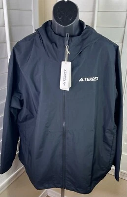 Adidas Terrex MT 2.5L Rain.Rdy Hiking Black Jacket IP1512, Women’s Plus 4X - NWT - Image 1 of 4