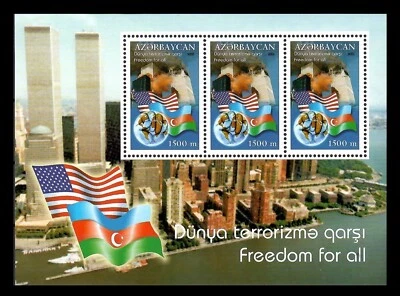 Azerbaiyán 2002 * Libertad para todos * Banderas * Hoja S / MNH Foto 1 de 2