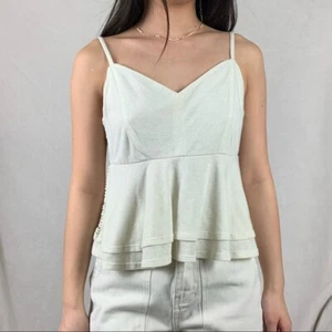 dynamite small white cream ruffled camisole - Picture 1 of 9