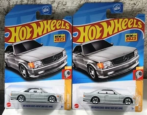 Hot Wheels 89 Mercedes-Benz 560 SEC AMG Silver- 2023( Lot Of 2) - Picture 1 of 1
