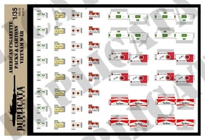 Diorama/Model Accessory - 1/35 American Cigarette Packs & Cartons - Vietnam War - Picture 1 of 3