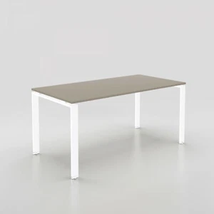 DORIA Desk L.140xD.80xH.73.5 cm top color dove-colored structure painted white - Picture 1 of 2