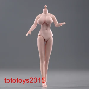 1/12 blasse Haut super große Brust 6" Mädchen weibliche Actionfigur Körpermodell Spielzeug - Bild 1 von 10