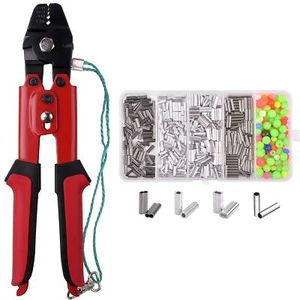 Wire Leader Rope Hand Crimping Pliers Tools Set For Copper And Aluminum Oval Sle - Picture 1 of 6