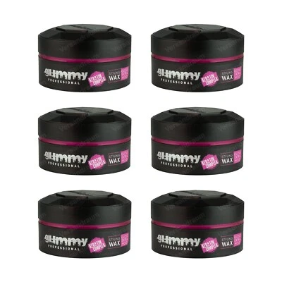 6x Fonex Gummy Styling Wax Lila Gloss Extra Hold 6er Set (900ml) Haarwachs - Bild 1 von 4