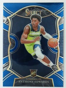 2020-21 Panini Select Blue Retail Anthony Edwards Rookie RC #61, Timberwolves