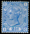 Sg157, 2½D Blue Plate 22, M Mint. Cat £450. Ic