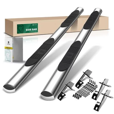 Barras de peldaños laterales ovaladas cromadas S/S 304 de 4" para Ford F-250/F-350/F-450 Super Duty Foto 1 de 4