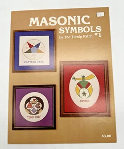 Masonic Symbols Cross Stitch Pattern Book Vintage The Turnip Patch - Picture 1 of 5