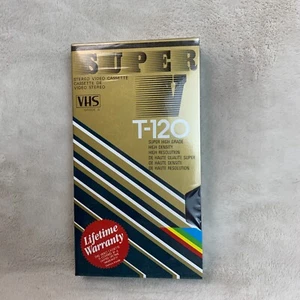 VHS NUEVO SELLADO T-120 Video Estéreo Cassette Súper Alto Grado/Densidad - Imagen 1 de 5