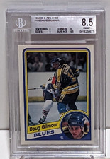 Doug Gilmour 1984-85 O-Pee-Chee 185 Rookie Card BGS 8.5 St. Louis Blues HOF