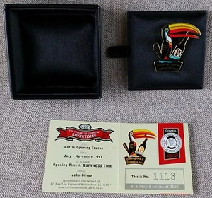 Guinness Toucan "Opening Time is Guinness Time" No 1112 Limited Edition Badge - Picture 1 of 6