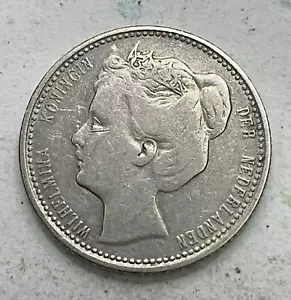 1902 Netherlands 25 Cents - Picture 1 of 2