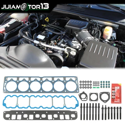 Fit For 1999-2003 Jeep Grand Cherokee Wrangler TJ 4.0L OHV Head Gasket Set Bolts - Image 1 of 4