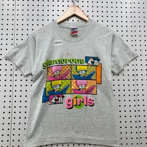 VTG 80s Mickey Stuff For Kids Shirt Gray Single Stitch GLAMOURS GIRLS 17X23 - Picture 1 of 21