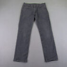 Levis Jeans Mens 32X30 Gray Denim Slim Fit Straight Leg Stretch Flex Red Tab