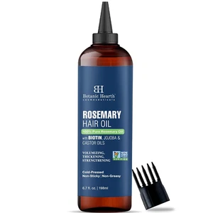 100% Pure Rosemary Oil for Hair Growth Infused with Biotin (6.7 Fl Oz) Hair New - Picture 1 of 12