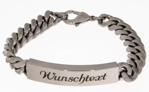 CEM Unisex Panzer-Armband 4-202261 mit Gravur ID-Band mit Lasergravur Edelstahl - Bild 1 von 3