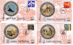 BS5-8 BENHAM SILK 1999 ERSTTAGSBRIEFE SET FDC TRAVELLER TALE MILLENNIUM SET - Bild 1 von 1