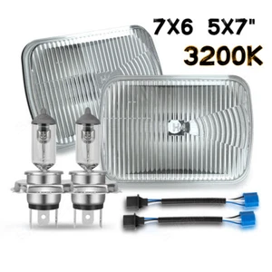 For GMC Safari C6500 C7500 C8500 Topkick 5x7"7x6" Chrome Headlight 100W DOT Pair - Picture 1 of 24