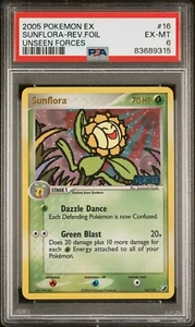 Pokemon Sunflora Reverse Holo - Unseen Forces - 16/115 - PSA 6 - Picture 1 of 2