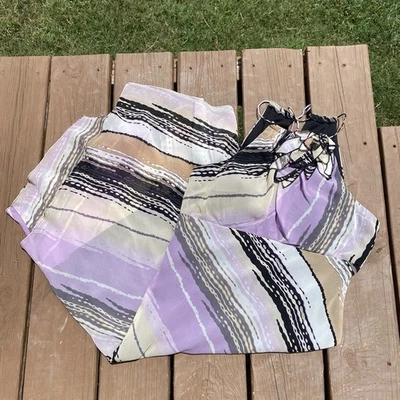 Шелковое полосатое платье Y2k - Изображение 1 из 4