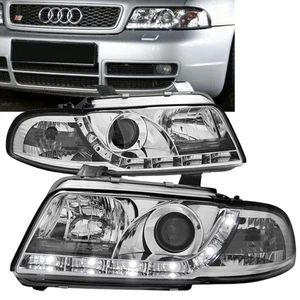Led Scheinwerfer Set in chrom für Audi A4 B5 11/1994-12.1998 - Bild 1 von 3