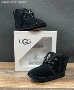 IOB Infant Ugg Baby Neumel Winter Black Boots Size 04/05 - Bild 1 von 6