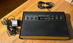 Atari 2600 light sixer 6 switch console & power supply ~ FULLY TESTED, clean