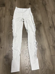 Alo Yoga Interlace White Leggings Size XXS - Picture 1 of 6