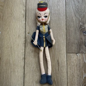 Twisty Majorette Stoffpuppe kitschig Retro Vintage 60er Jahre biegsam - Bild 1 von 9