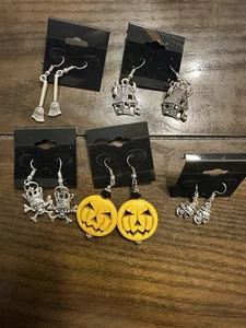 Halloween Motto Ohrringe Set - Hexe, Pirat, Kürbis Designs - Bild 1 von 1