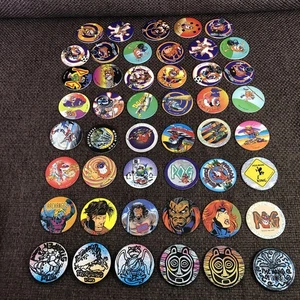 Paquete Pogs Pog De Colección/años 90/Pogs 6 Slammers Y 41 Pogs Algunos Raros Como Se Ve - Imagen 1 de 14
