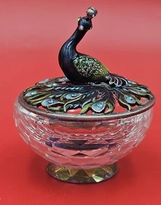 Pfau Schmuckschatulle Cloisonne Kristall - Bild 1 von 18