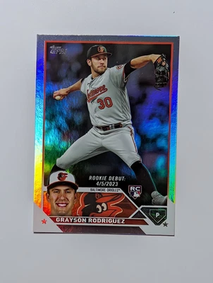 2023 Topps Update - Rookie Debut Rainbow Foil #US35 Grayson Rodriguez RC - Image 1 of 2