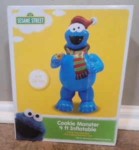 Cookie Monster Gonfiabile 4ft Decorazione Natalizia - Foto 1 di 4