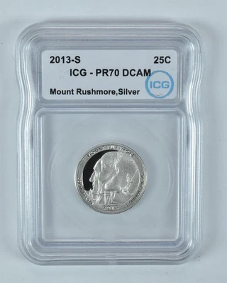 2013-S Washington Quarter ATB Mount Rushmore Silver PR70 DCAM ICG *4483 - Image 1 of 4