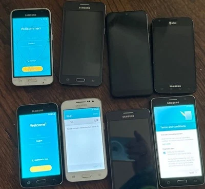Lot of 8 Samsung ON5 AO1 SM-G530t S2 Luna Prime Express 2 Cell Phone - Изображение 1 из 2