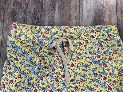 Lauren Ralph Lauren Cargo Capri Pants Sz 6 Yellow Floral Cotton Blend Stretch - Image 1 of 4