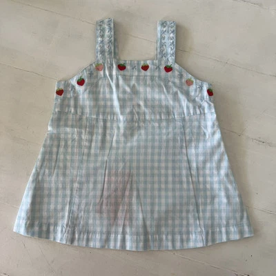 Camisa sin mangas Gymboree Strawberry Farm camiseta sin mangas de guinga de colección niñas talla 3 nueva con etiquetas Foto 1 de 4