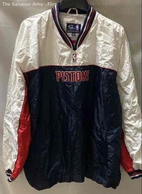 Vintage G-III Mens Multicolor Detroit Pistons NBA Pullover Sweatshirt Size 2XL - Image 1 of 4